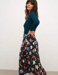 Safron Floral Emerald Skirt