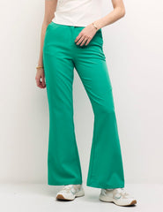 Green Frankie Kick Flare Trousers
