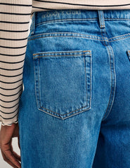 Denim Mid Wash Wide Leg Jean