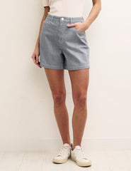 Blue & White Stripe Short