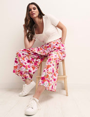 Pink and Orange Big Floral Zeena Trouser