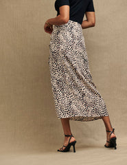 Animal Spot Print Alicia Midi Skirt