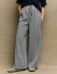 Fearne Cotton Black Gingham Check Wide Leg Trousers