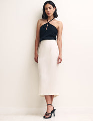 Ivory Column Midaxi Skirt