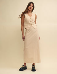 Stone Cord Midaxi Skirt