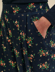 Black Wildflower Wide Leg Zeena Trousers