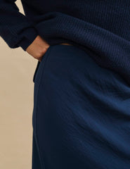 Navy Slip Mila Midaxi Skirt