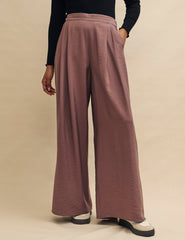 Dusky Pink Wide Leg Zeena Trousers
