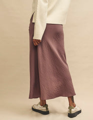 Dusky Pink Mila Slip Midi Skirt