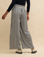 Black and White Full Length Wide Leg Zeena Trousers