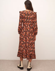 Autumnal Floral Cecile Maxi Dress