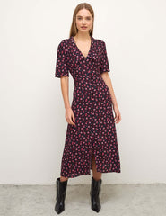 Daisy Collar Midi Dress