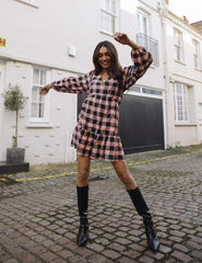 Pink Check Florence Mini Dress