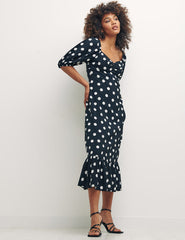 Black Darcie Midi Dress