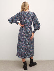 Multi Floral Ariana Midi Dress