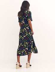 Black Beatrice Midi Dress