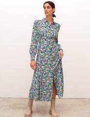 Multi Ditsy Floral Tatianna Midi Dress