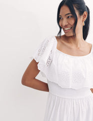 White Olivia Midi Dress