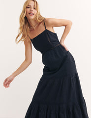 Black Sylvia Midaxi Dress