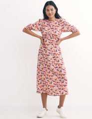 Pink Multi Ditsy Floral Felicia Midi Dress