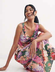 Multi Big Floral Helena Midi Dress