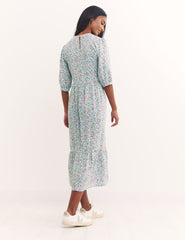 Multi Ditsy Floral Rachel Midi Dress