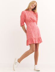 Multi Ditsy Floral Short Sleeve Serena Mini Dress