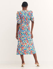 Ditsy Blue Floral Felicia Midi Dress