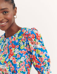 Ditsy Blue Floral Felicia Midi Dress