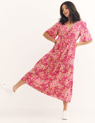 Pink Clementine Midi Dress