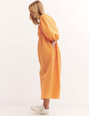 Orange Stripe Kylie Midi Dress