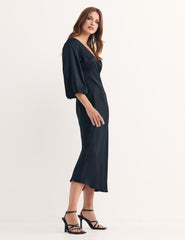 Black Ciara Midi Dress