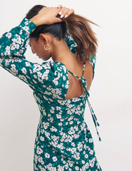 Green Millie Floral Imogen Midi Dress