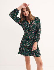 Dahlia Ditsy Black Willa Mini Dress