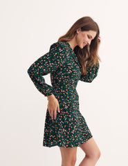 Dahlia Ditsy Black Willa Mini Dress