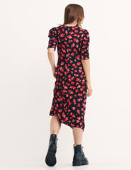 Fearne Cotton Black Meredith Heart Evie Midi Dress