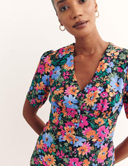 Multi Big Esme Floral Bloom Alexa Mini Dress