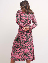 Pink Heather Mini Rose L/S Daisy Midi Dress