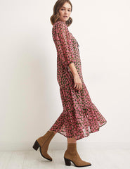 Pink Heather Mini Rose Kait Midi Dress