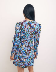 Georgia Floral Blue Fella Mini Dress