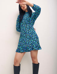 Blue Ditsy Floral Vanessa Mini Dress