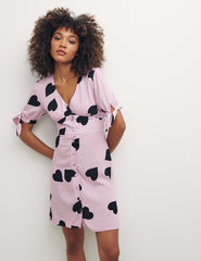 Lilac Conversation Print Alexis Mini Dress