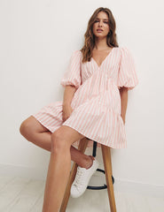 Pink Reece Stripe Vienna Mini Dress