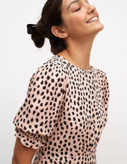 Pink Hebe Smudge Pink Selena Midi Dress