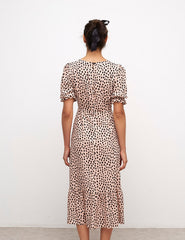 Pink Hebe Smudge Pink Selena Midi Dress