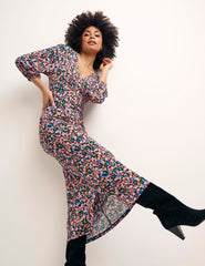 Multi Floral Hadley Midi Jersey Dress