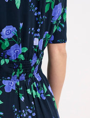 Big Floral Petite Alexa with Shirring Dress