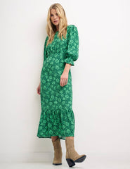 Ditsy Floral Selena Long Sleeve Midi Dress