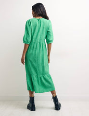 Green Check Rachel Midi Dress