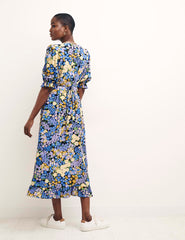 Retro Floral Delilah Midi Dress